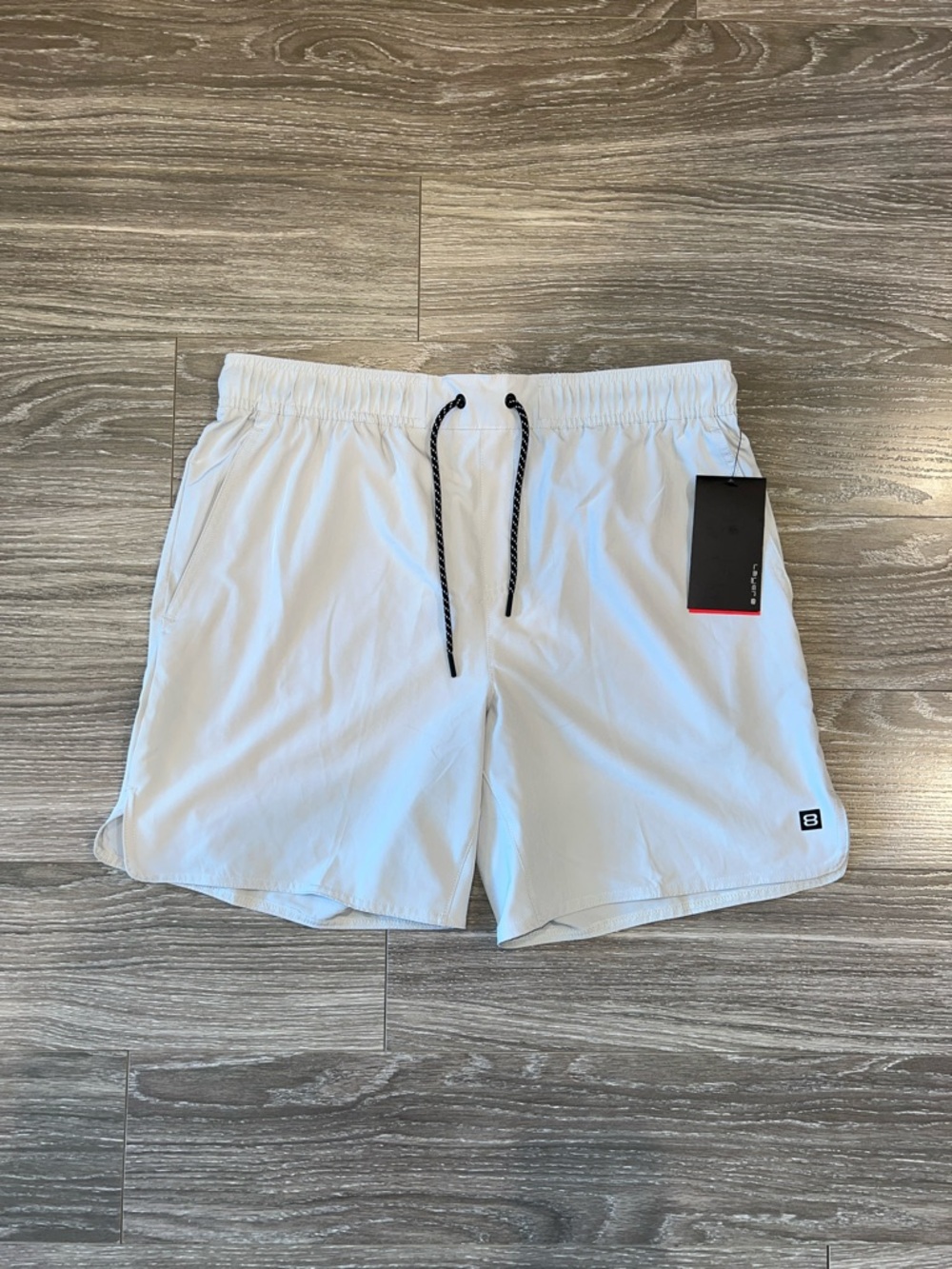 Layer8 Light Gray Workout Shorts with Elastic Waist